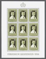 🇱🇮 1956 SÉRIE ** « PRINCE HÉRITIER HANS-ADAM « (LBK 60.00)